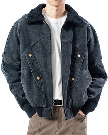 Retro Deconstructed Washed Denim Jacket