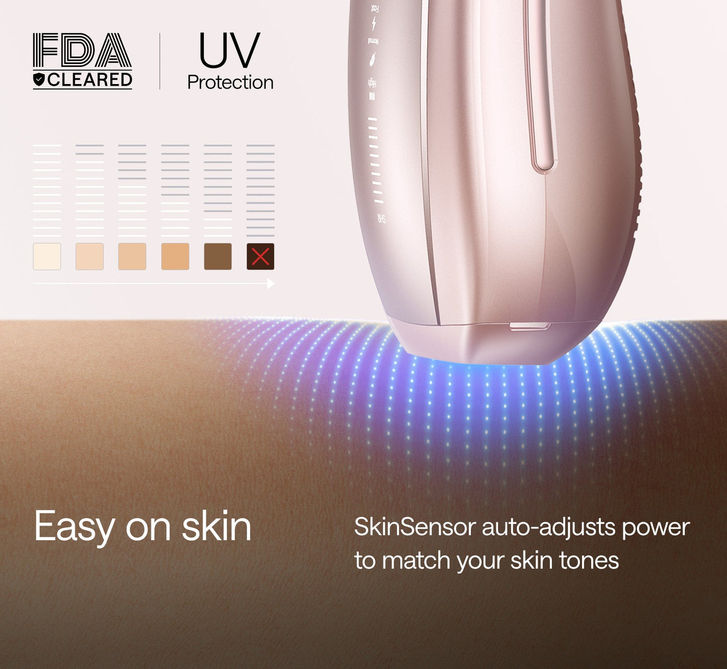 What skin tone and hair color are suitable for IPL hair removal devices?