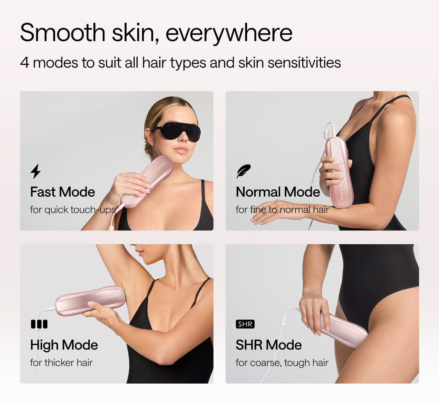 What skin tone and hair color are suitable for IPL hair removal devices?