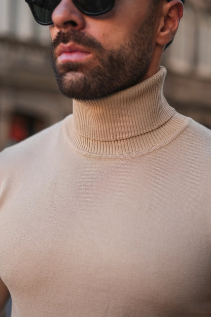 TURTLENECK KNITTED - BEIGE