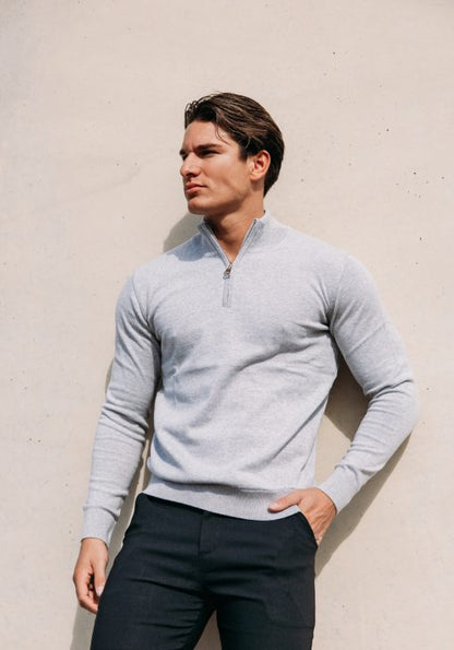 Half zip Sweater - Beige - Grey - Black