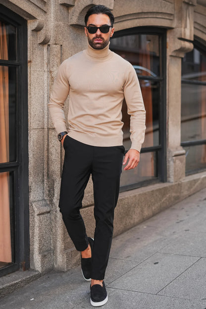 TURTLENECK KNITTED - BEIGE